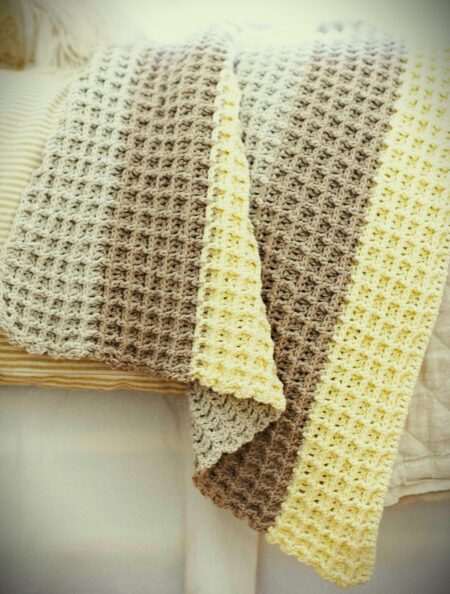 waffle stitch crochet blanket pattern