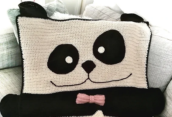Panda Snuggles baby blanket