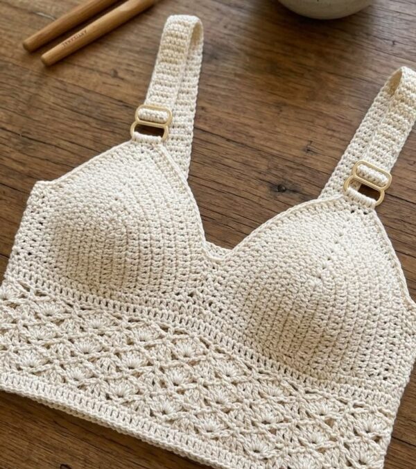 Bralette-Inspired Crochet Crop Top