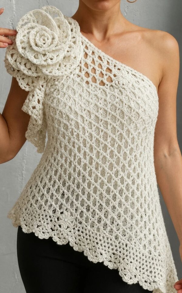 Openwork Crochet Crop Top