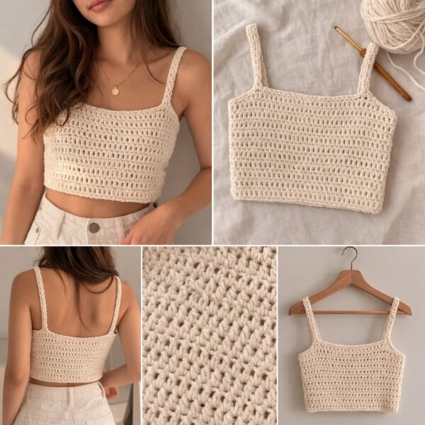 Simple Crochet Crop Top