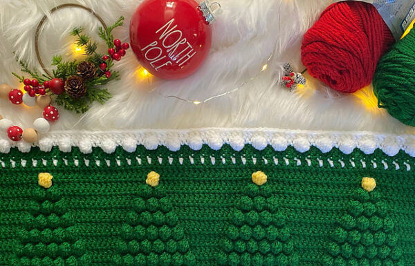 Jolly Bobbly Christmas Blanket: A Festive Crochet Masterpiece