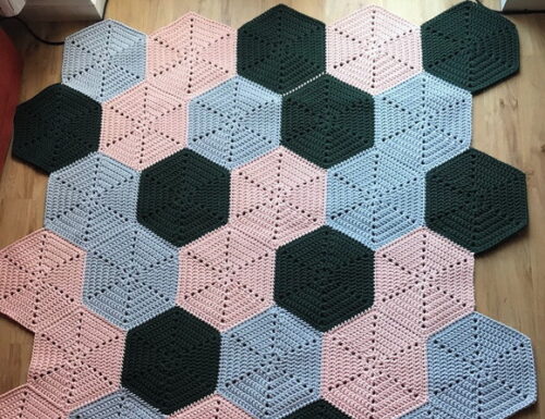 Hexagon Crochet Rug Pattern