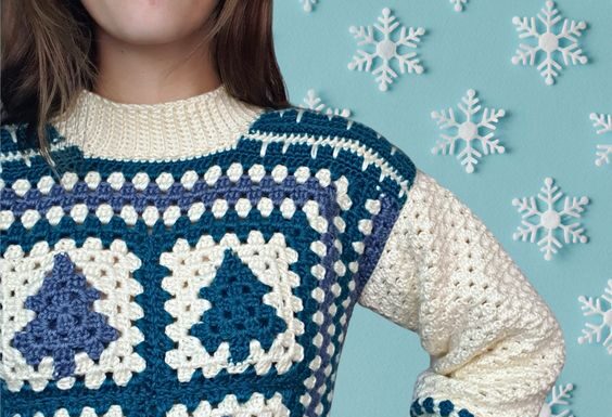 Grandma’s Square Christmas Sweater