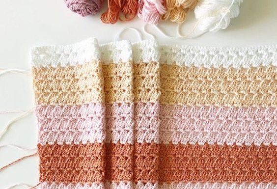 Modern Boho Granny Blanket in Crochet