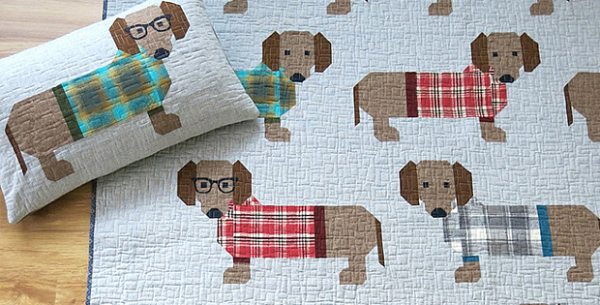 A Delightful Journey into the World of Dogs in Sweaters Adorning This Charming Quilt