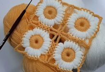 Tunisian Crochet Stuffed Flower – Step-by-Step Pattern Tutorial