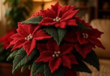 Crochet Poinsettia Flower: Step-by-Step Christmas Crochet Pattern