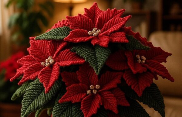 Crochet Poinsettia Flower: Step-by-Step Christmas Crochet Pattern