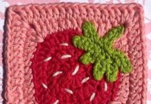 Strawberry Crochet Square – Step-by-Step Pattern (Free & Easy Tutorial)