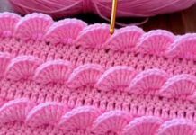 Raised Shell Stitch Crochet Pattern (Complete 3D Fan Stitch Tutorial for Beginners)