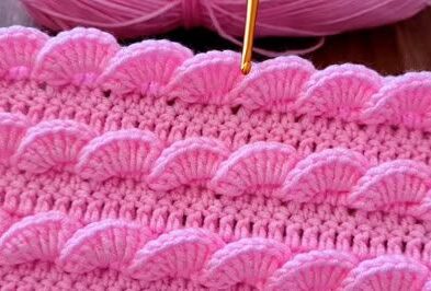 Raised Shell Stitch Crochet Pattern (Complete 3D Fan Stitch Tutorial for Beginners)