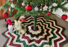 Crochet Christmas Tree Skirt (Beginner-Friendly)
