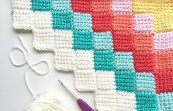 Entrelac Crochet Stitch – A Complete Beginner-Friendly Step-by-Step Pattern