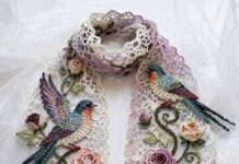 Beautiful Crochet Bird Scarf – Complete Step-by-Step Crochet Pattern