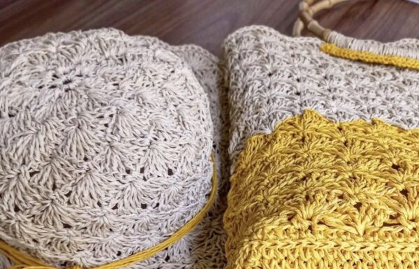 Crochet Summer Hat & Bag Set – Elegant Handmade Style (Full Pattern + Step-by-Step Guide)