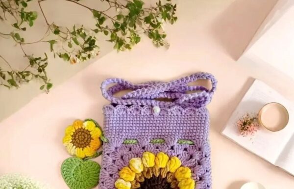 How to Crochet Personalized Sunflower Bags – Beginner-Friendly Free Pattern