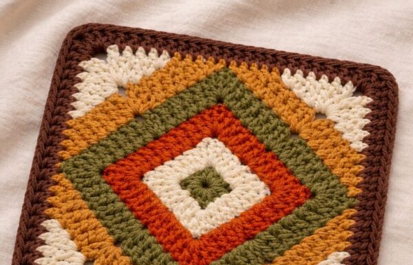Easy Diamond Granny Square Crochet Pattern – Beginner Friendly Colorful Square