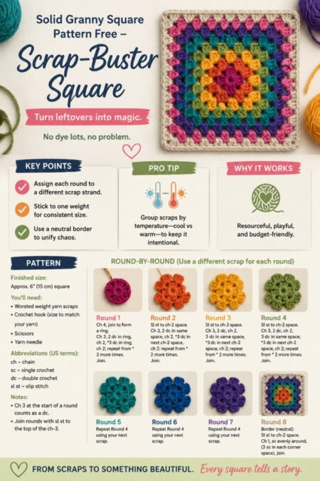 Beginner crochet granny square tutorial