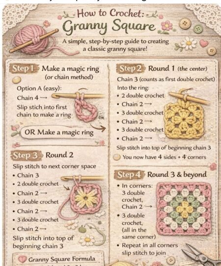 How to Turn Granny Squares Properly