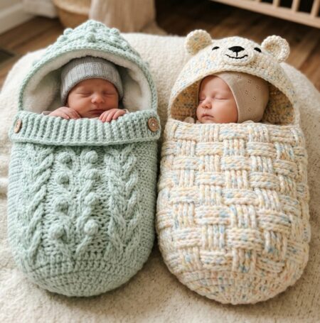 Soft crochet baby cocoon tutorial